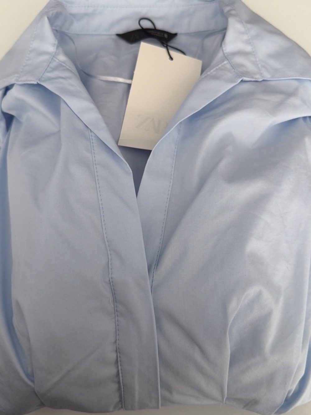 Zara Light Blue Shirt-Style Jacket